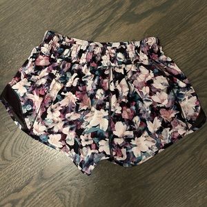 Floral lululemon shorts
